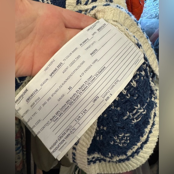 NWT Anthropologie Pilcro V-Neck Sailboat Motif Cardigan Sweater Vest - S *SAMPLE - Picture 9 of 9